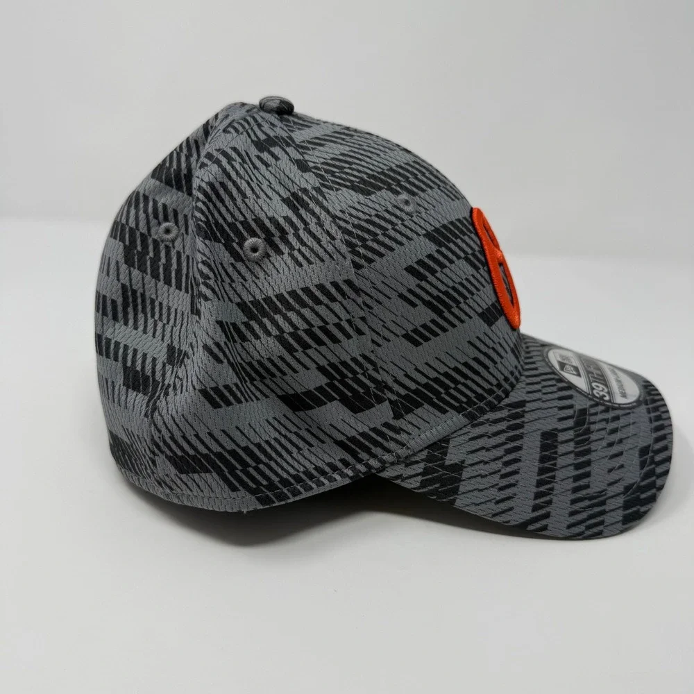 New Era Baltimore Orioles 39THIRTY MLB Baseball Cap Medium Large Gray Orange NEW